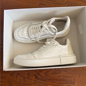Cream Low-Top Sneakers